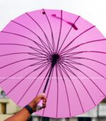 24 Ribs Umbrella - Baby Pink - Image 2