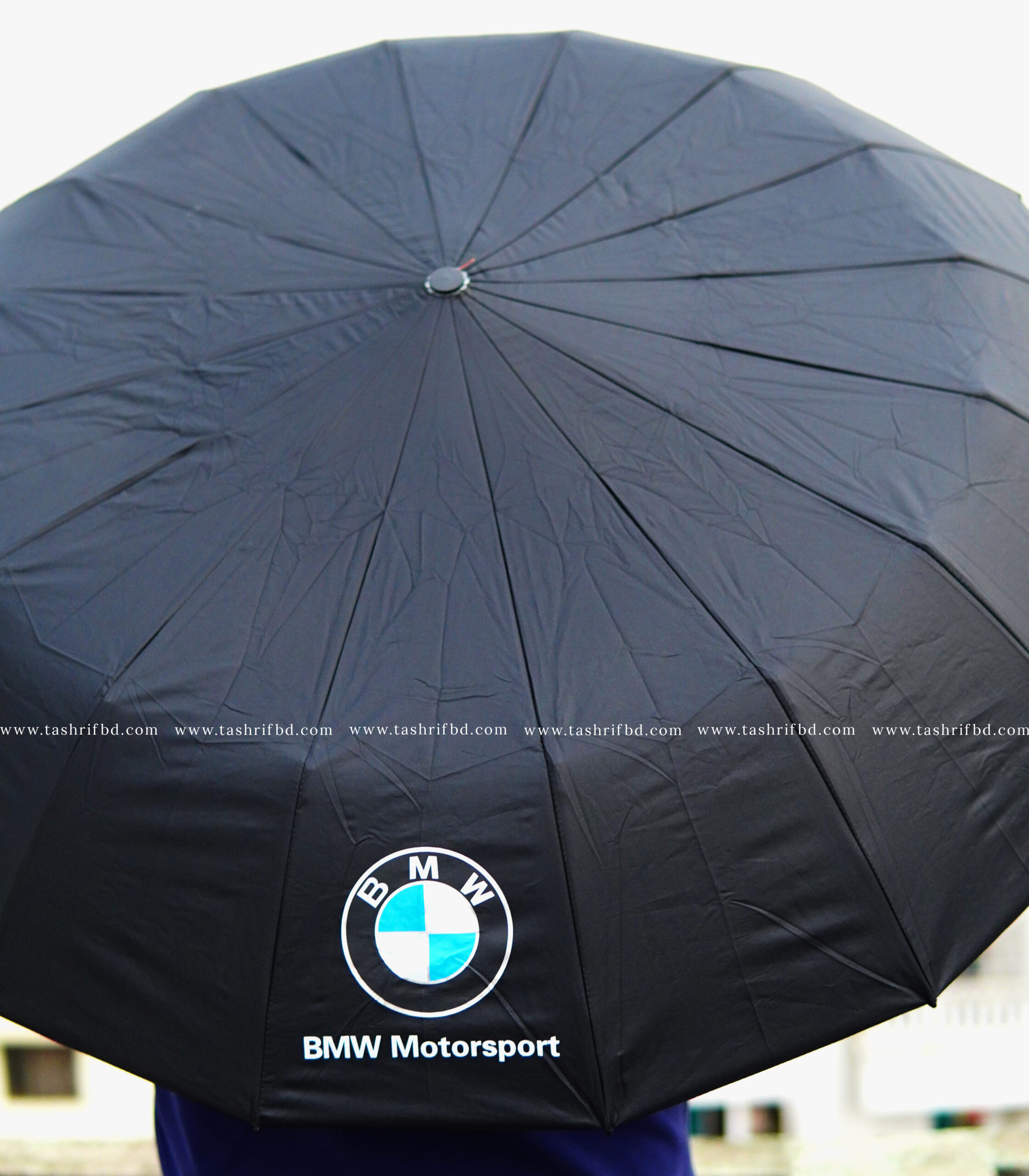 BLACK FRONT BMW 16 Ribs Umbrella - Black - Image 1