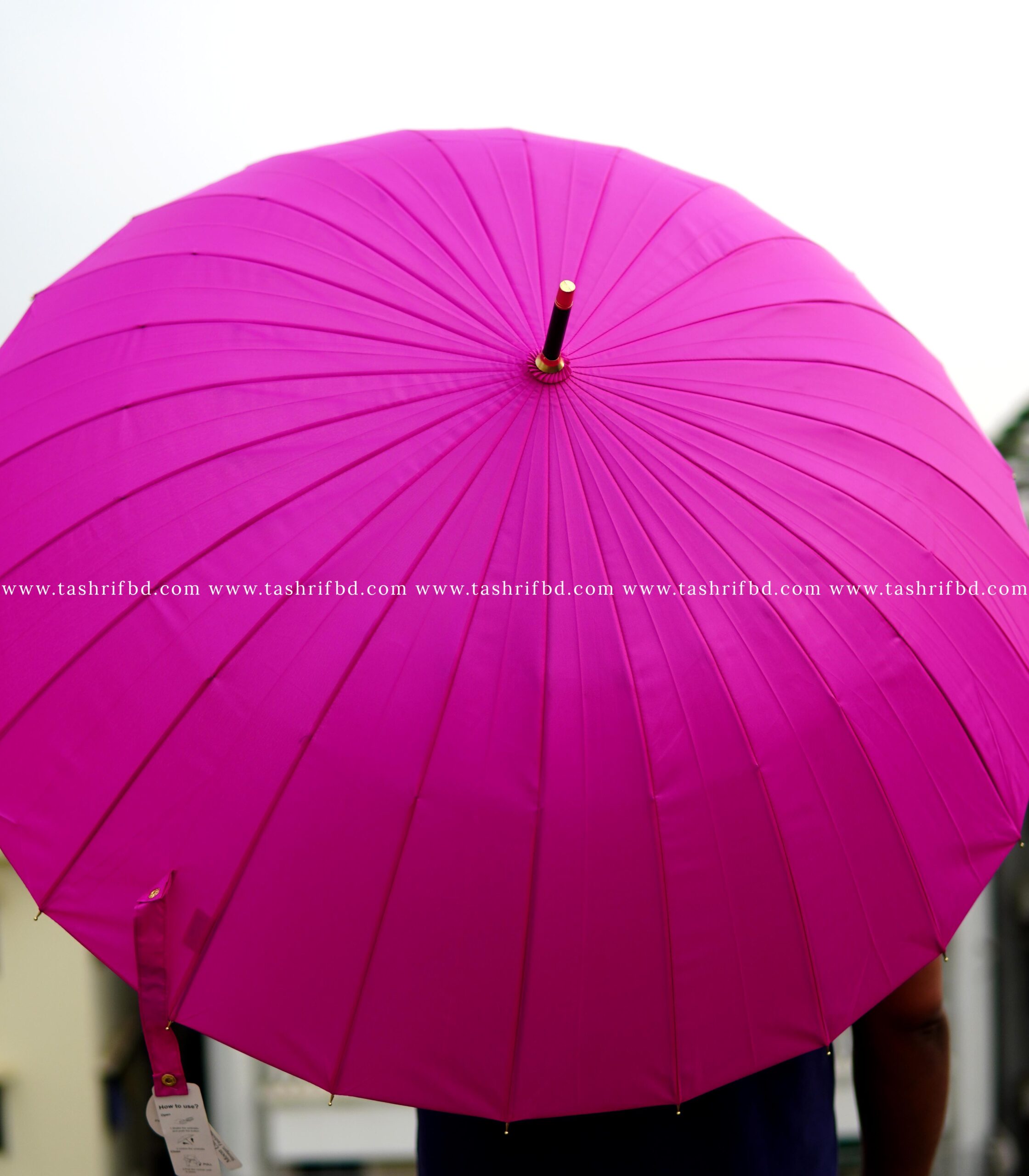 MAGENTA 1 24 Ribs Umbrella - Magenta - Image 1